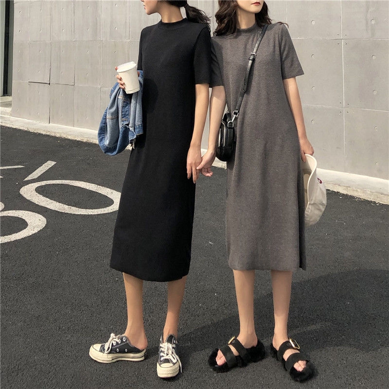 [Mã FAGREEN55 giảm tới 30K đơn 99K] Đầm Thun Dáng Dài Ngắn Tay Thời Trang Dạo Phố Năng Động 123660 | BigBuy360 - bigbuy360.vn