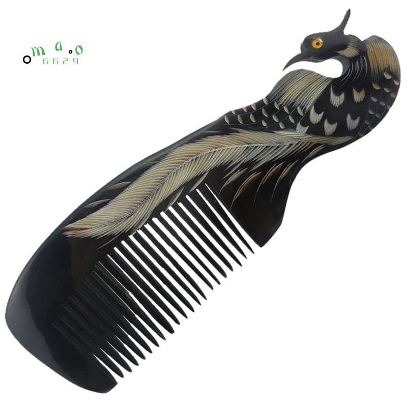 Retro OX Horn Comb Hair Brush Health Scalp Massage Combs Detangle Magic Anti-Static Comb