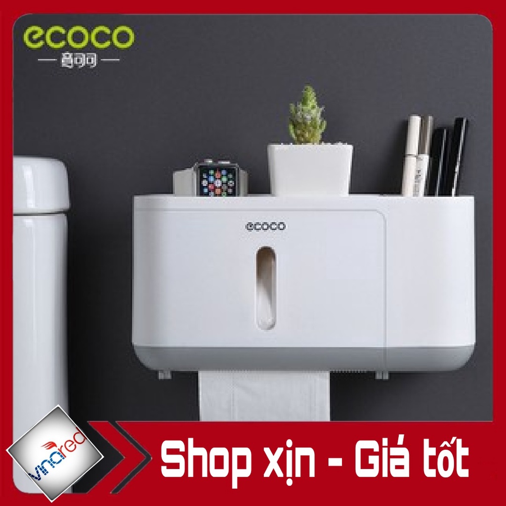 Hộp đựng giấy Ecoco chính hãng treo nhà tắm