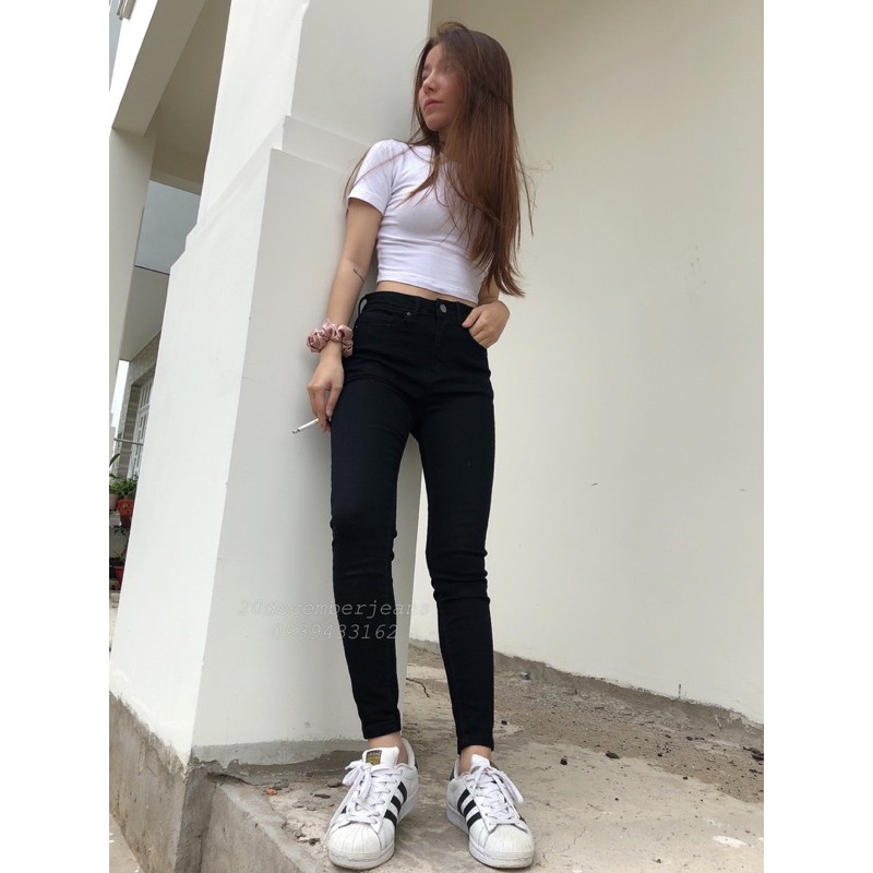 Quần Skinny đen ôm, trơn nữ 20DECEMBERJEANS mã 991 | BigBuy360 - bigbuy360.vn