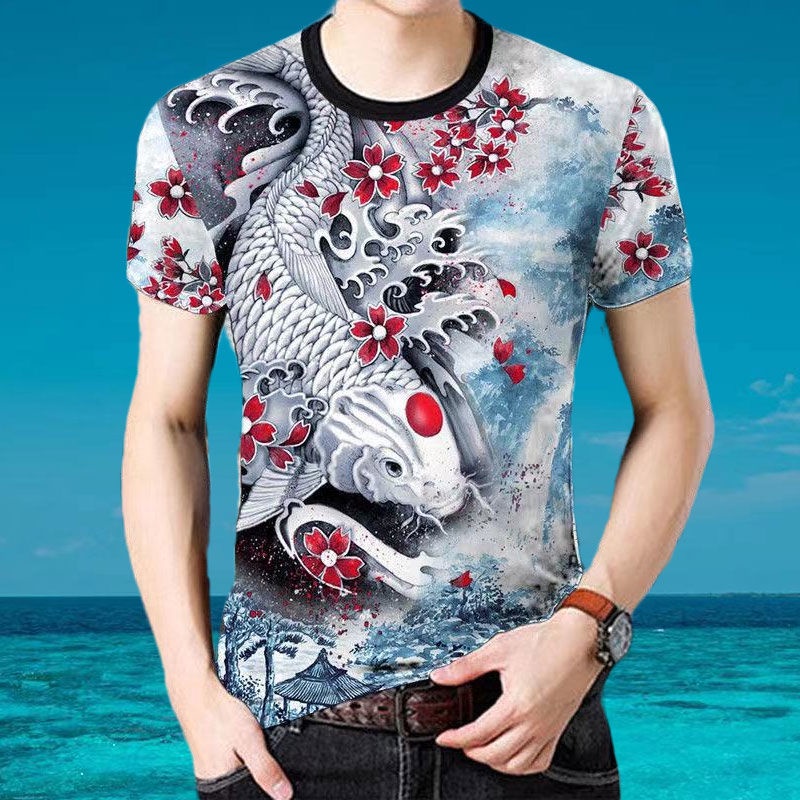 Áo Thun Tay Ngắn In Họa Tiết 3D Thời Trang Mùa Hè Cho Nam