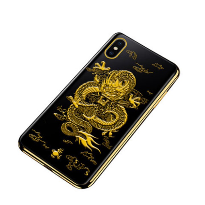 Ốp Lưng Silicon Đắp Nổi Hình Rồng Bay Cho Iphone