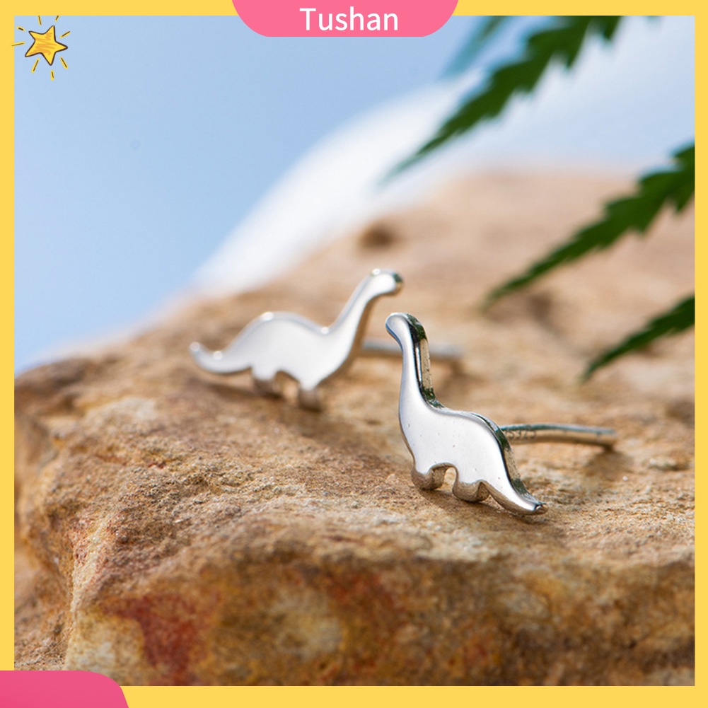 TUSH Cute Women Mini Dinosaur Animal Ear Stud Earrings Piercing Jewelry Xmas Gift