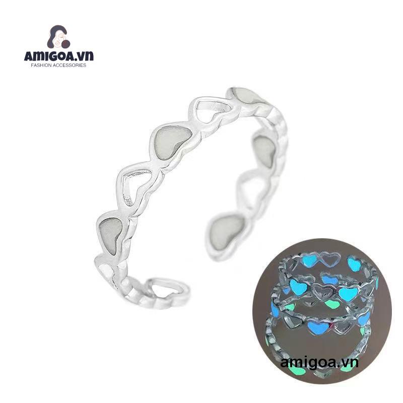 Nhẫn Hình Trái Tim Phát Quang Có Thể Điều Chỉnh Sáng Tạo