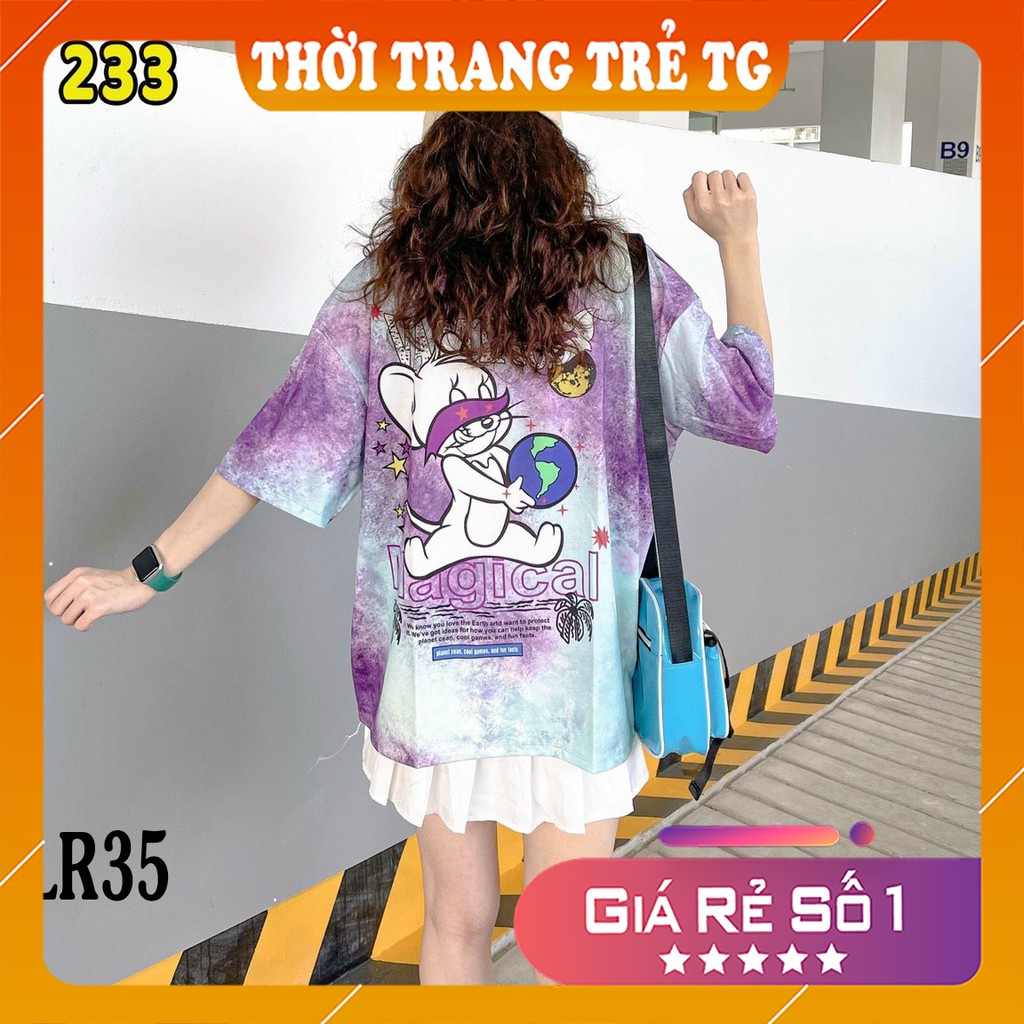 Áo thun loang màu 𝑭𝒓𝒆𝒆𝒔𝒉𝒊𝒑 Áo phông unisex LR35 vải cotton xượt poli co giãn thấm hút tốt, không xù lông