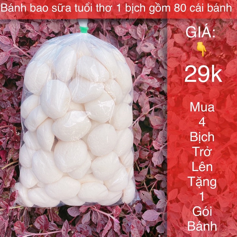 80 cái bánh bao giá chỉ 29k_ mua 4 bịch tặng 1 bịch bánh nhỏ