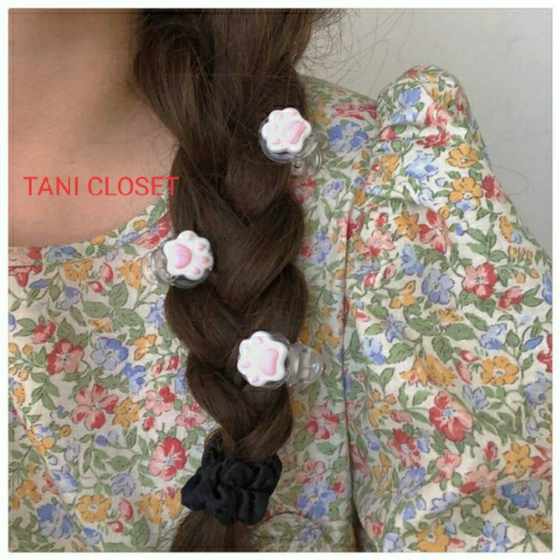 Kẹp Tóc Mái Mini Hình Chân Mèo Méo Meo