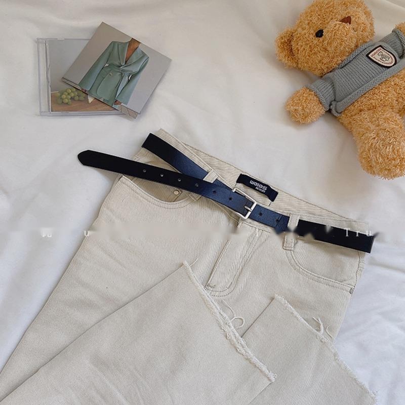 Thắt Lưng Da Mềm Khóa Vuông Đơn Giản Phong Cách retro Thời Trang Cho Nữ