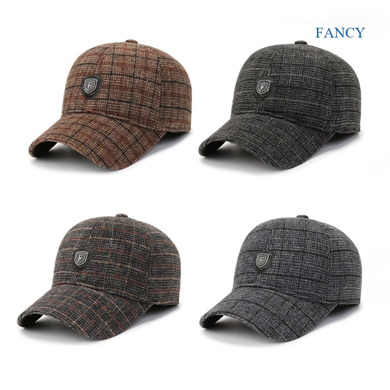 Fancy Mũ Bóng Chày Len Trơn Bảo Vệ Tai Chống Nắng Mùa Đông Phong Cách Hip Hop Cho Nam Và Nữ
