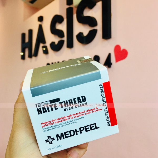 Kem Dưỡng Chống Lão Hóa Da Vùng Cổ MEDI-PEEL - Premium Naite Thread Neck Cream 100ml