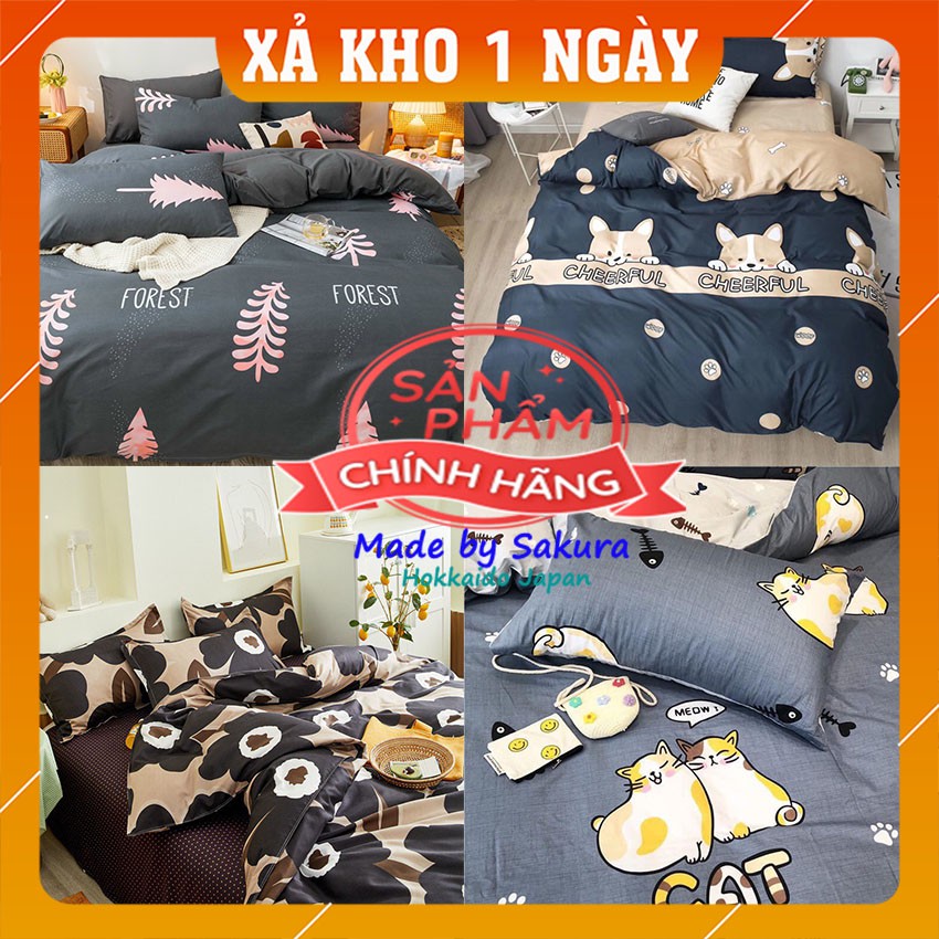 [100% COTTON] Chăn Ga và Gối phân phối chính hãng Sakura JP -Drap Cotton Poly Nhập Khẩu