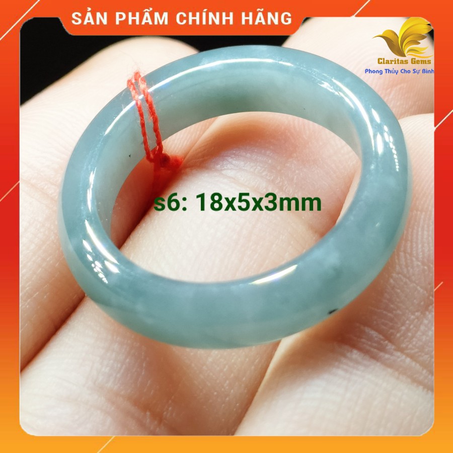 [ẢNH THẬT] PHONG THUY NHẪN NGOC NI 18MM CAM_THACH_ JADEITE LOẠI A KHONG_XU_LY