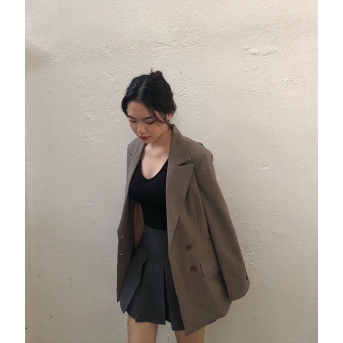CARA BLAZER - áo blazer trẻ trung thanh lịch màu nâu nhạt