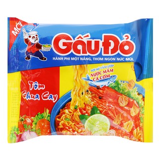 Mì ăn liền Gấu đỏ Tôm và Gà ( gói/64g ) - DATE MỚI