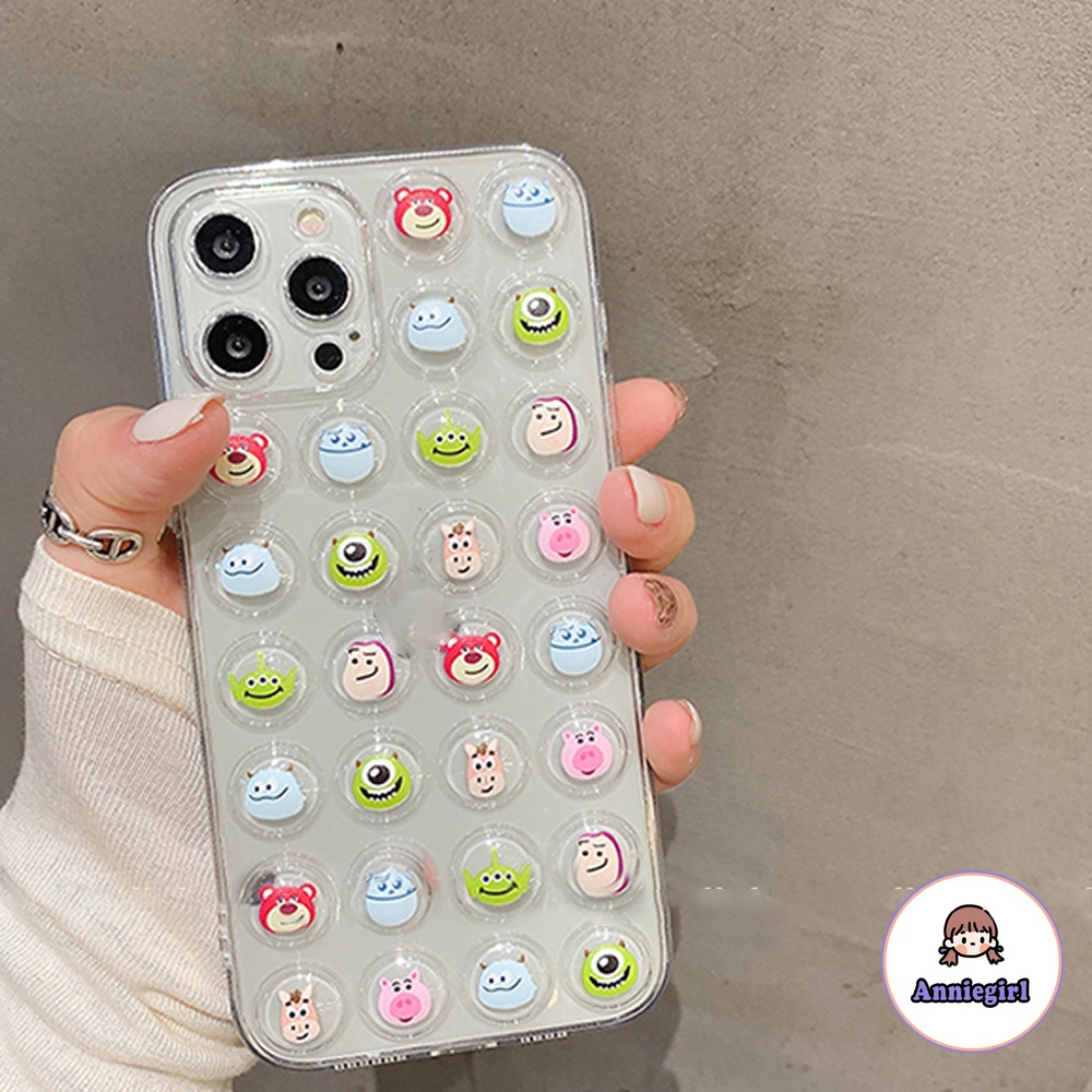 Ốp điện thoại nhựa TPU mềm trong suốt hình Toy Story 3D đáng yêu cho iPhone 14 13 12 11 pro max xr 7 plus