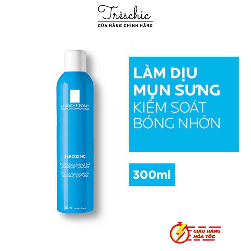 Xịt Khoáng Dành Cho Da Dầu Mụn La Roche Posay Serozinc Màu Xanh