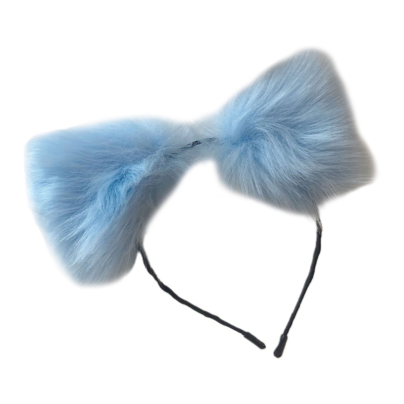 Flgo Băng Đô Cài Tóc Hình Mèo Bằng Lông Nhung Dễ Thương Xinh Xắn Thời Trang Cho Nữ