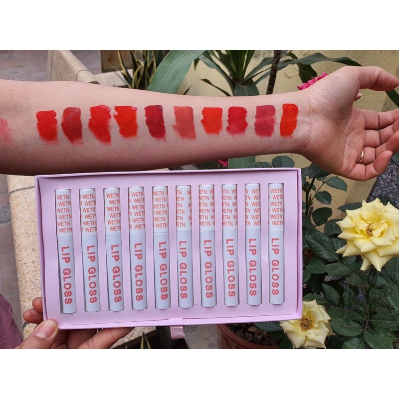 Set 10 cây son kem lì LIP GLOSS
