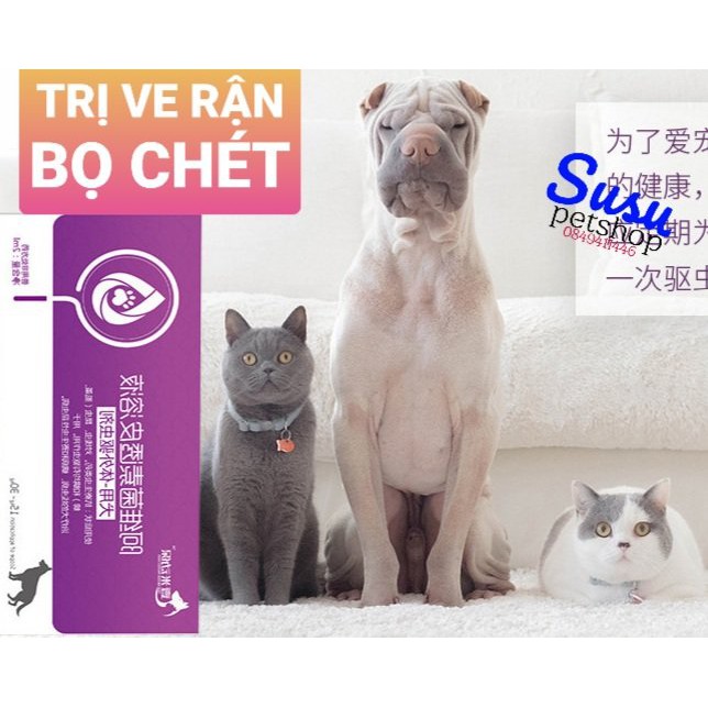 Thuốc Trị Ve Rận Bọ Chét FRONIL EXTRA Nhỏ Gáy cho Chó - 1 tuýt