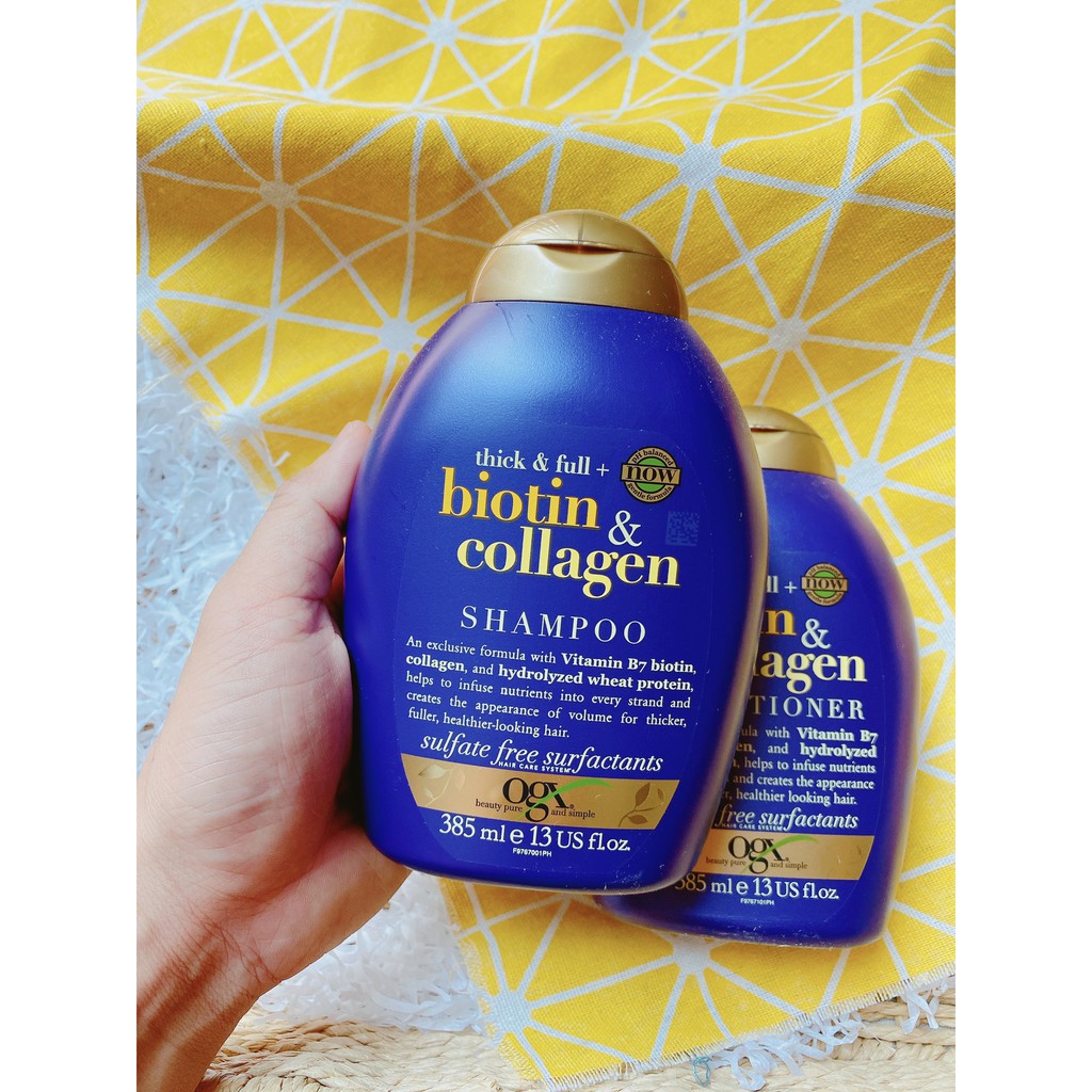 [CHUẨN AIR] Bộ Dầu Gội Xả Biotin &amp; Collagen 385ml/Chai