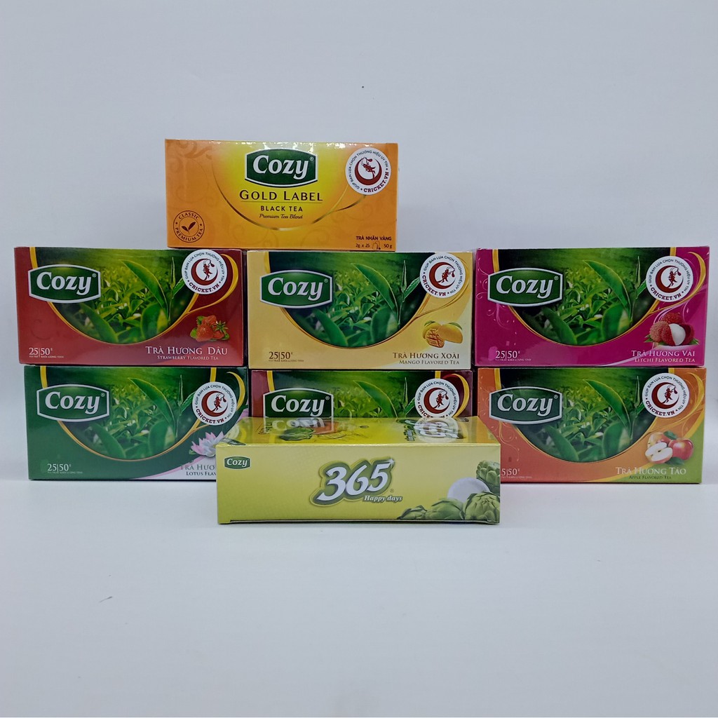 (11 vị) Trà Túi Lọc Cozy - hộp 50gr (25 túi)