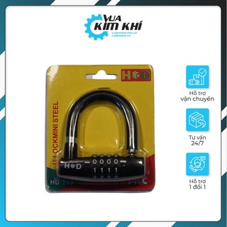 Ổ khóa số 4 chữ u hd chống trộm, an toàn cho tài sản - vua kim khí