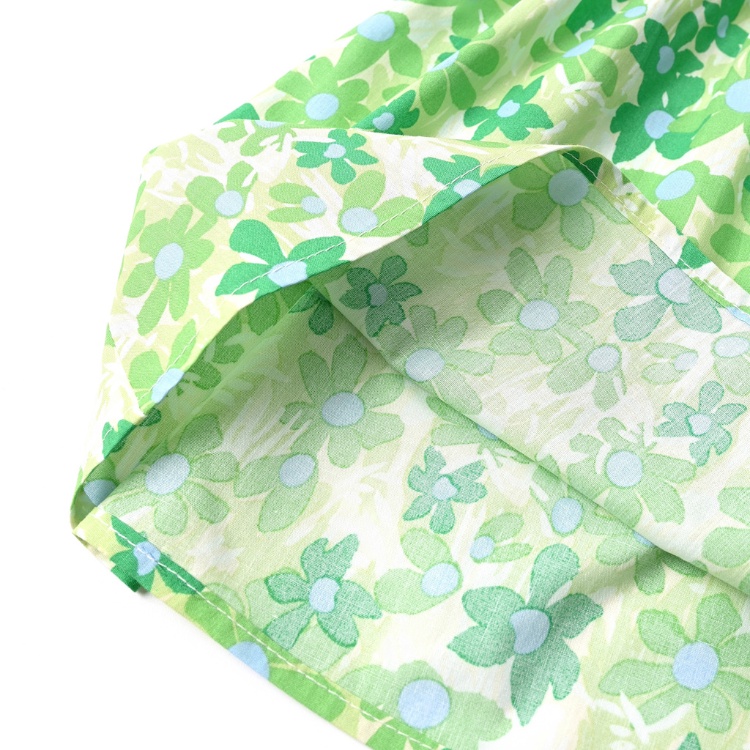 Váy Bé Gái Carrot 2 Dây Cánh Tiên, Họa Tiết Hoa Xanh, Chất Thô Cotton Thoáng Mát Thấm Hút Mồ Hôi