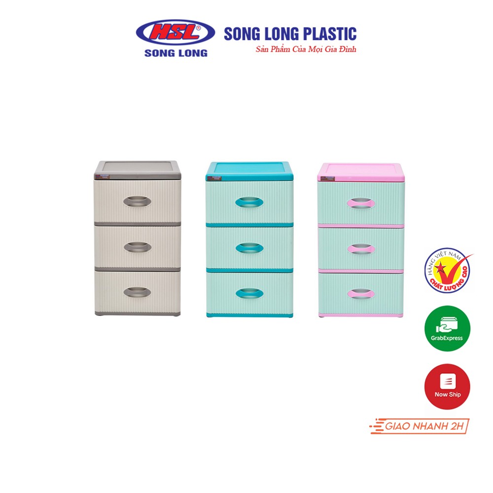 Tủ Lớn Sọc 3 Tầng Song Long Plastic