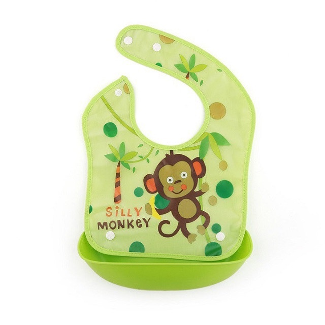 Yếm máng Chống Thấm Cho Bé Ăn Dặm Nhiều Màu