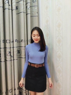 Áo len nữ cổ 3 phân