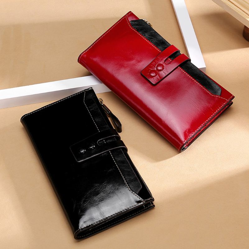Ví Da Dài Đựng Thẻ / Điện Thoại RFID Cho Nữ