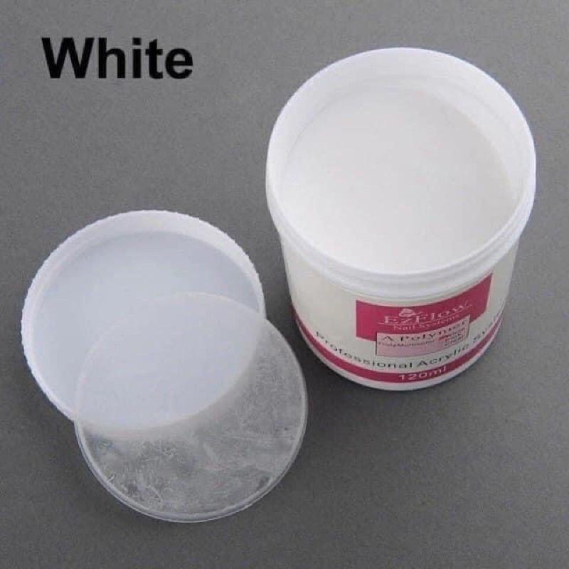 Bột nhúng, ombre móng Ezflow 120ml bột màu Trắng, Clear, Hồng mịn không vón cục - 3 màu white, pink, clear - manh219