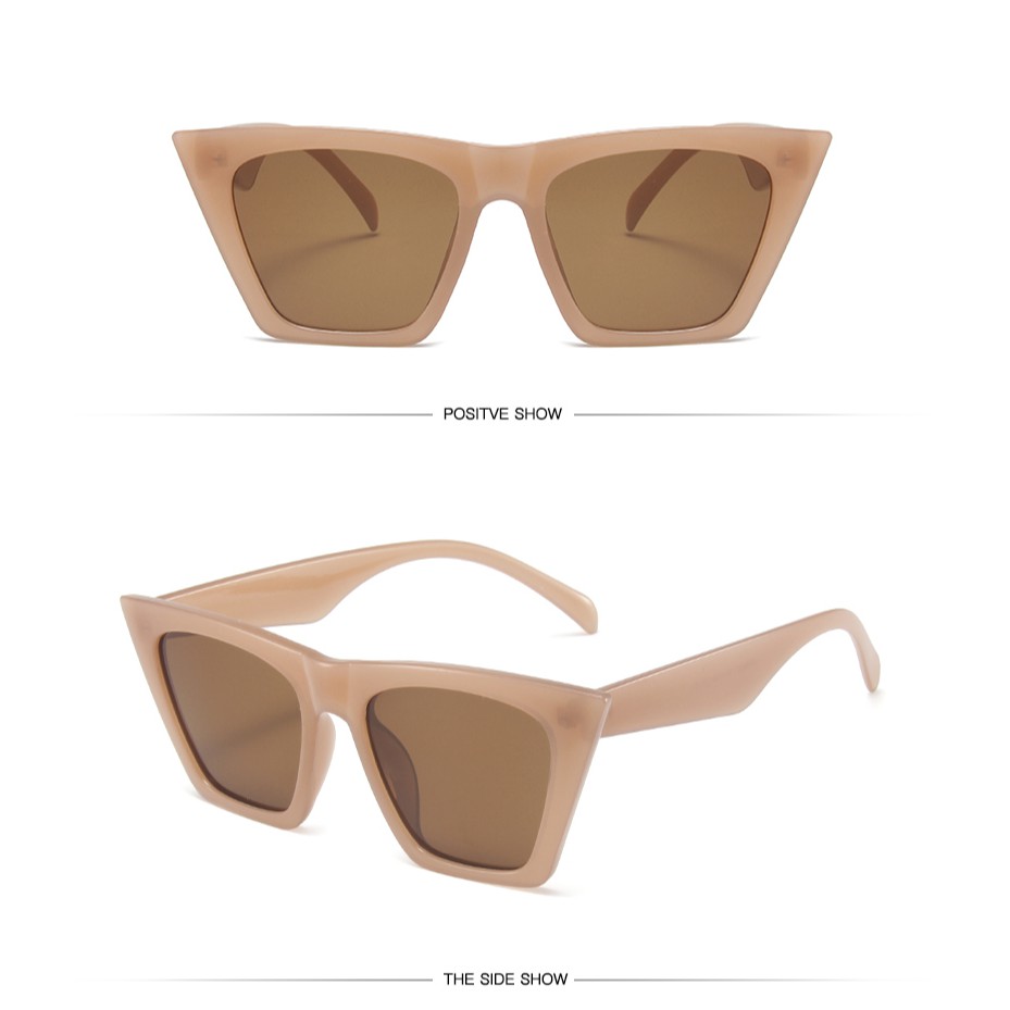 Kính mát mắt mèo nữ gọng kim loại thời trang