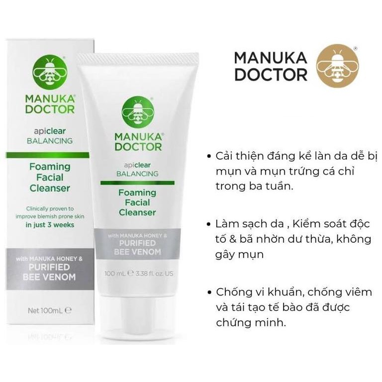 BLEMISH CREAM MANUKA DOCTOR kem ngừa, trị mụn, thúc đẩy tái tạo da và giảm thâm 25ml