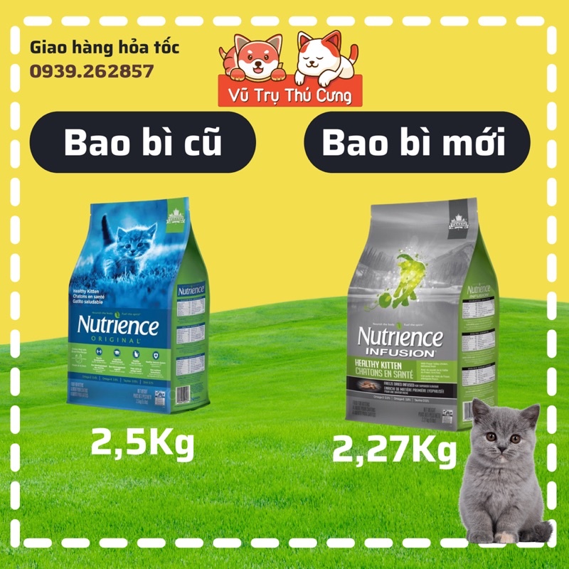 Hạt Nutrience Kitten dành cho mèo con, bịch 2,27Kg