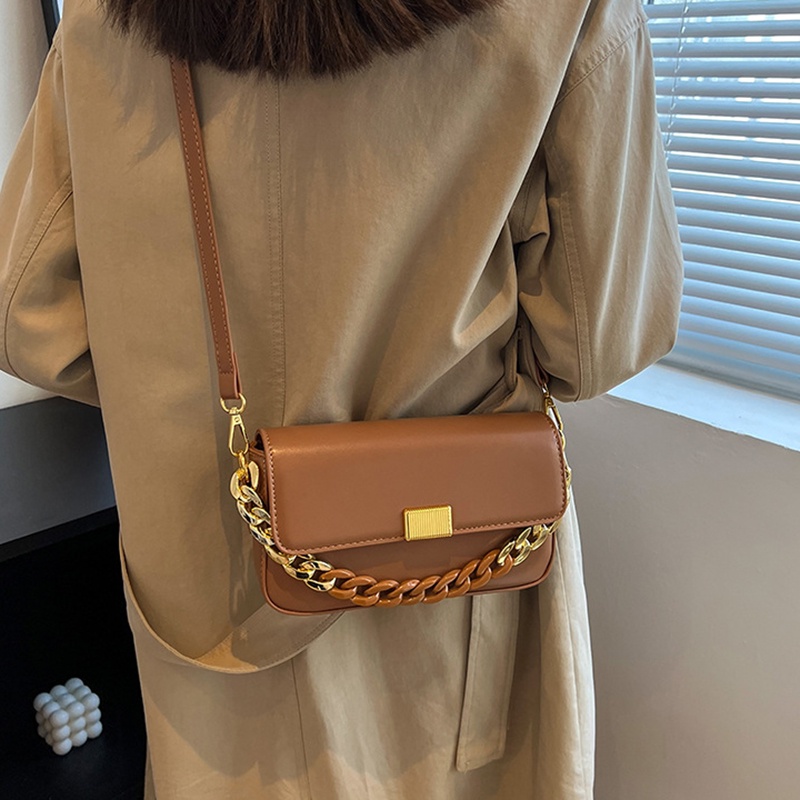 Túi Đeo Chéo Dây Xích Bằng acrylic Thời Trang Phong Cách retro Cho Nữ