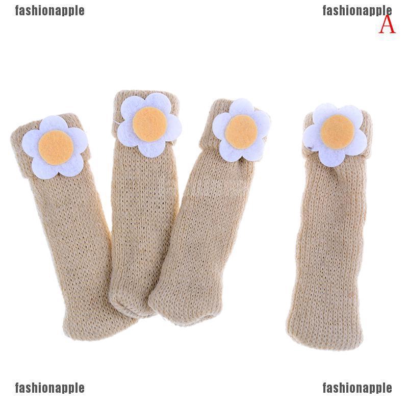 Set 4 vớ bọc chân bàn ghế chống trượt họa tiết hoa chống trầy