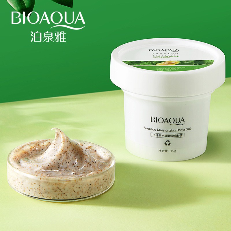 Tẩy tế bào chết body toàn thân bơ Bioaqua 100g tẩy sạch da chết dưỡng ẩm mịn màng hàng nội địa Trung