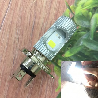 Bóng pha LED 2 tim chân H4 siêu sáng cho xe máy