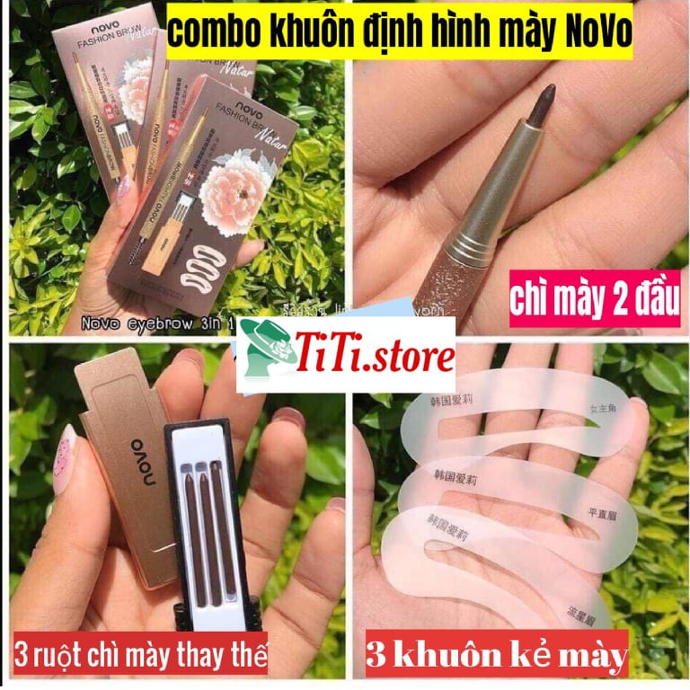 Bộ Chì Mày Định Hình 3 Kiểu NOVO