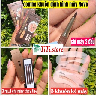 Bộ Chì Mày Định Hình 3 Kiểu NOVO