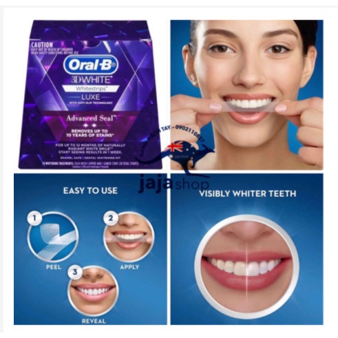 Miếng dán trắng răng Oral B hộp 14 miếng