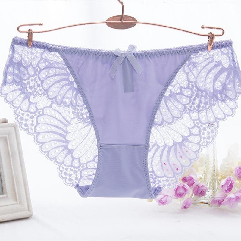 Quần Lót Lụa Aijolen Phối Ren Xuyên Thấu Quyến Rũ Dành Cho Nữ M-3XL