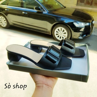 Guốc big size cao gót - guốc cỡ lớn 40 41 42 43 44 - gót 3cm da pu