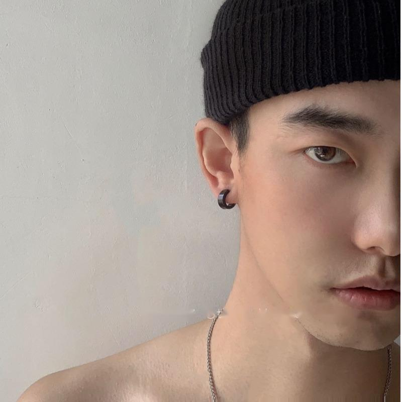 Khuyên Tai Dạng Kẹp Chất Liệu Thép Titan Phong Cách Hiphop Retro 19178