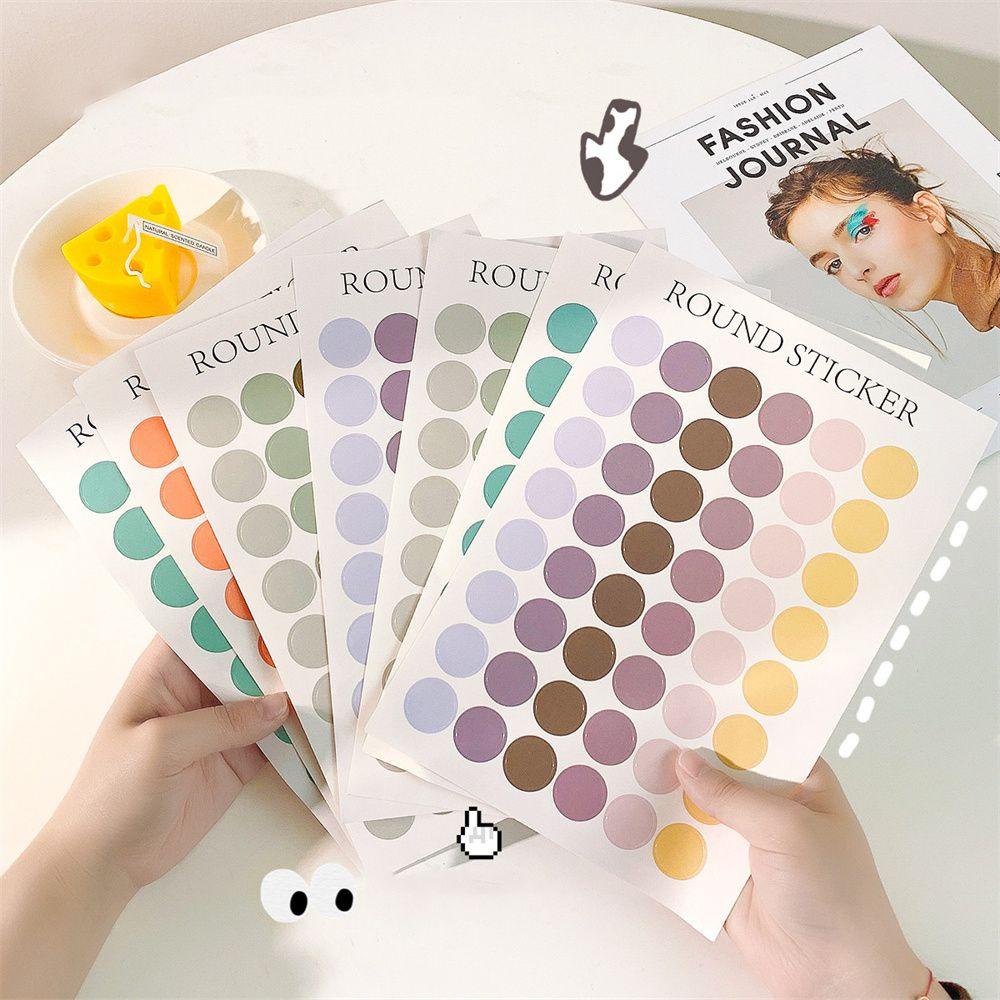 Nhãn Dán Chấm Tròn Họa Tiết Hoạt Hình Chống Nước Trang Trí Sổ Tay