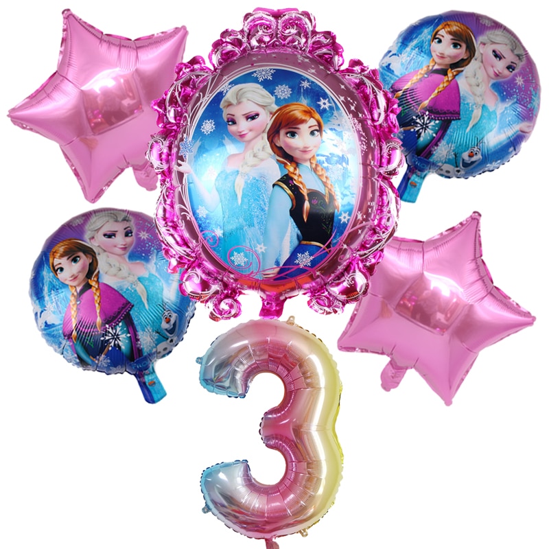 Set 6 Bong Bóng 32 Inch Hình Số Trang Trí Tiệc Sinh Nhật Cho Bé