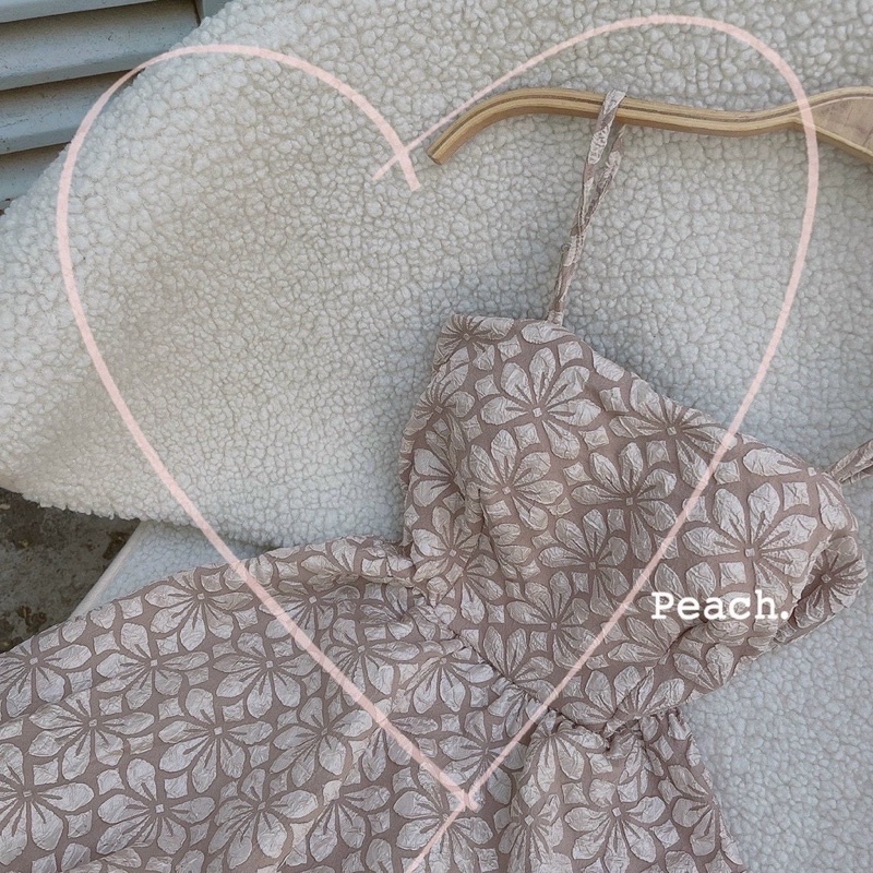 SET ÁO GẤM HOA HAI DÂY XANH BUỘC NƠ LƯNG + SHORT LƯNG THUN BA MÀU