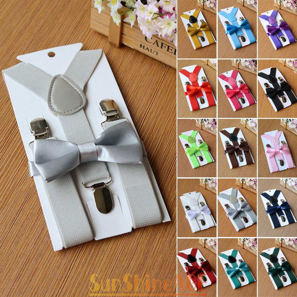 Đai nịt quần chữ Y kèm nơ đeo cổ áo cho bé