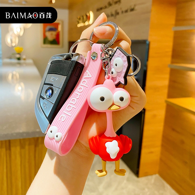 Móc khóa hình con đà điểu thời trang